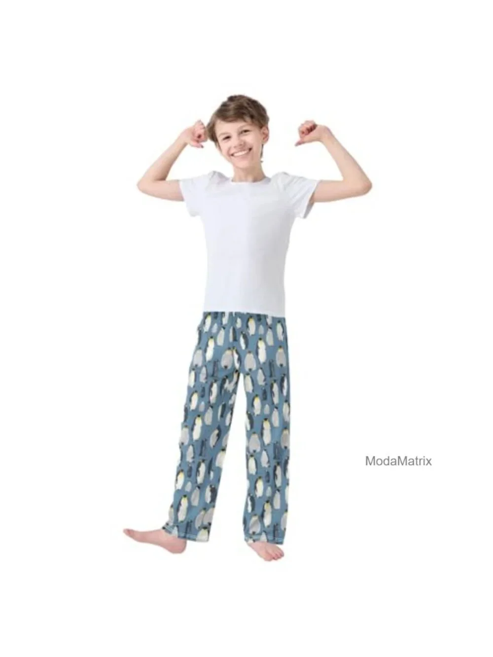 Cartoon Shark Pajama Pants with Pockets, Lounge & Sleepwear, Drawstring